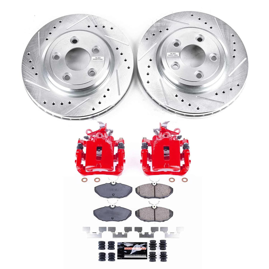 Power Stop Z23 Evolution KC1361A Rear Brake Caliper Kit- Brake Rotors, Brake Pads, Brake Calipers For Lincoln LS 2003-2006 [Model Specific]