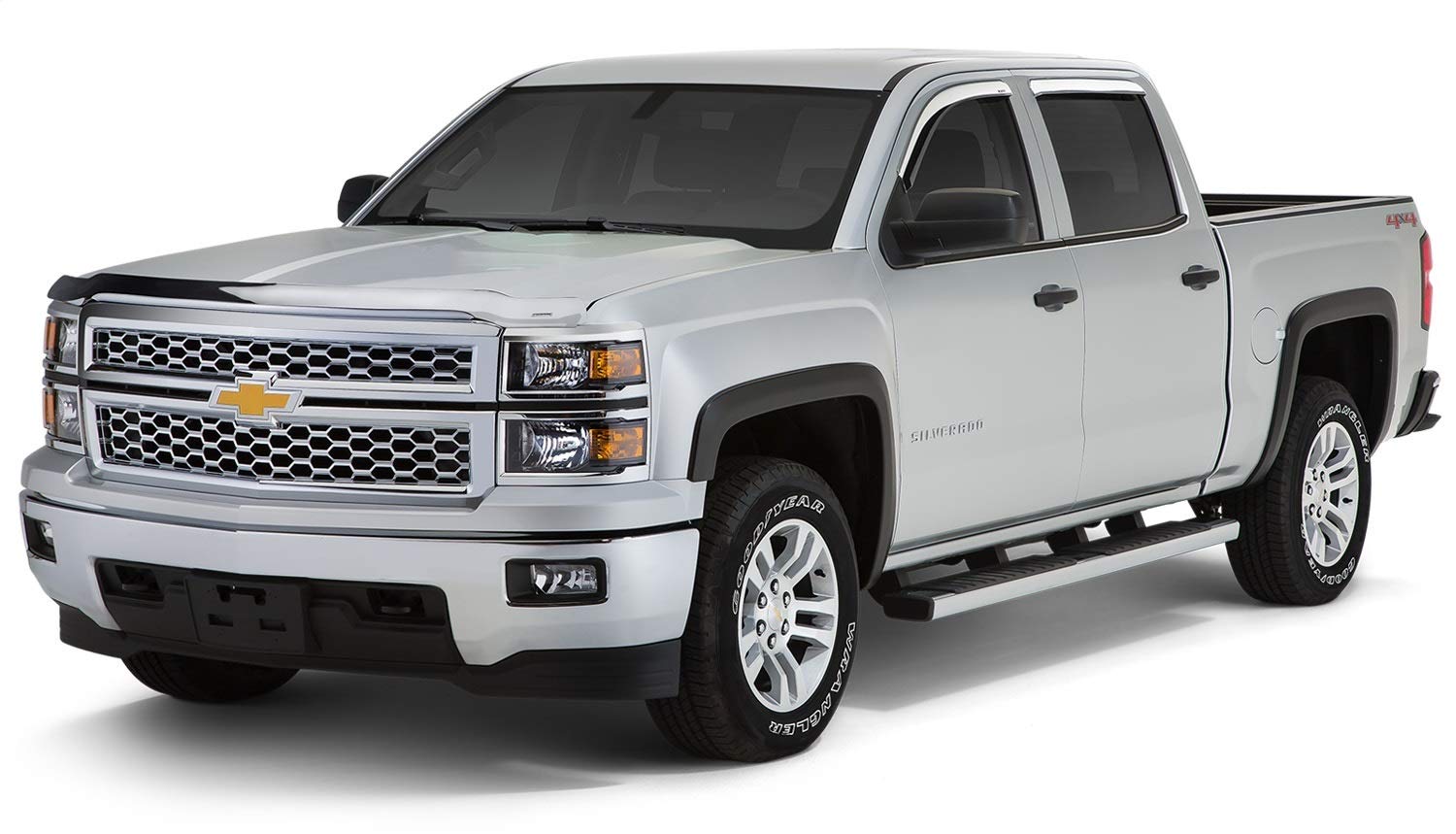 Factory Style Fender Flares Stampede Products | Original Riderz | Fits 2014 - 2018 Chevrolet Silverado (69.6/78.8/97.8) 2019 Silverado 1500LD 78.8 +, Black | 4 pcs., 8626-2