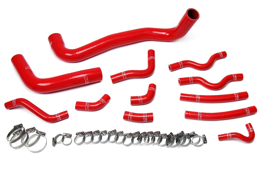 Red HPS 57-1610-RED Silicone Radiator and Heater Hose Kit Coolant