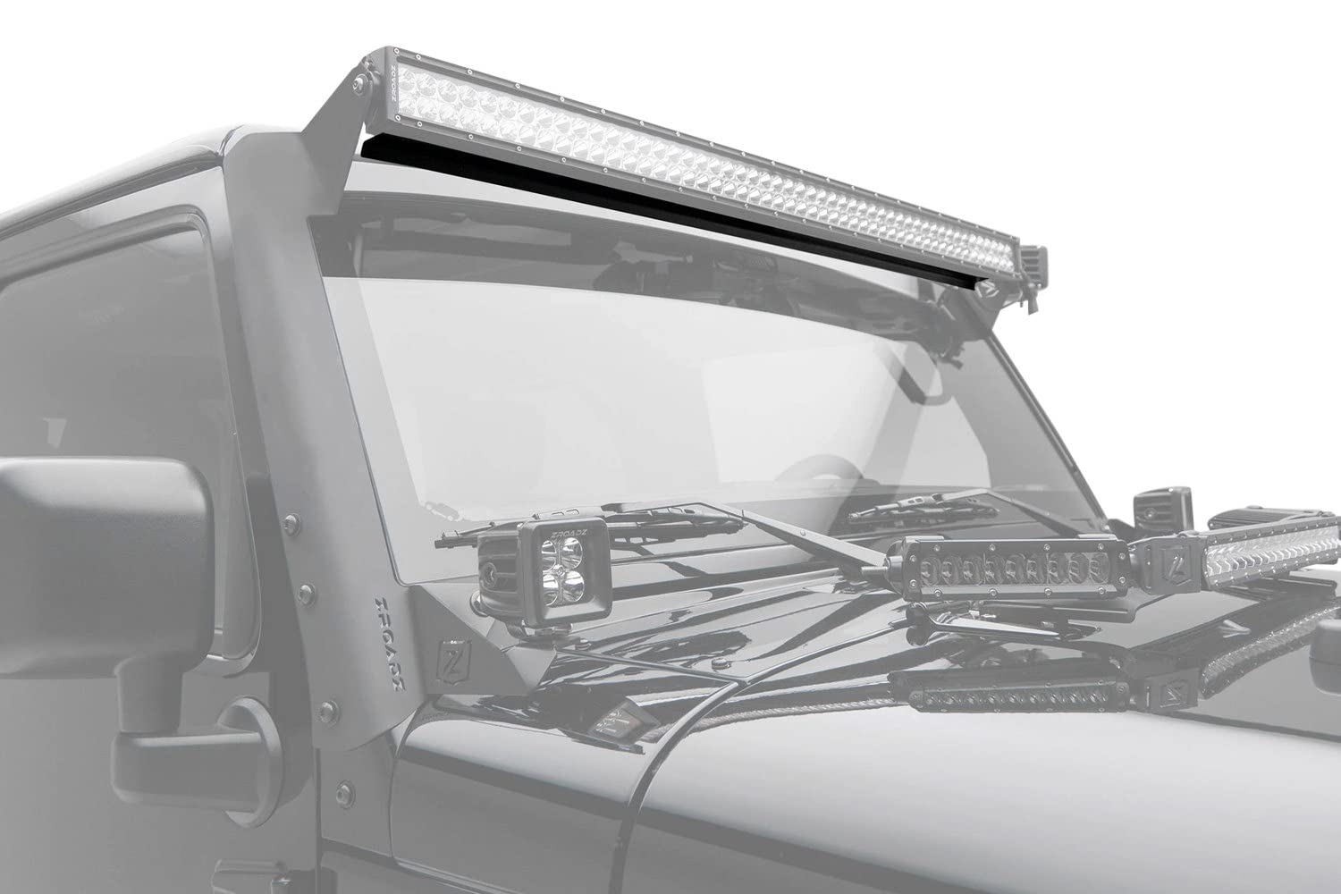 ZROADZ Black LED Light Bar Z330052S Noise Reducer 52" Wind Diffuser