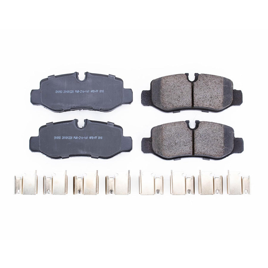 Rear Brake Kit Power Stop For Mercedes-Benz Metris 2016-23 - Ceramic Brake Pads With Installation Hardware, 17-1893