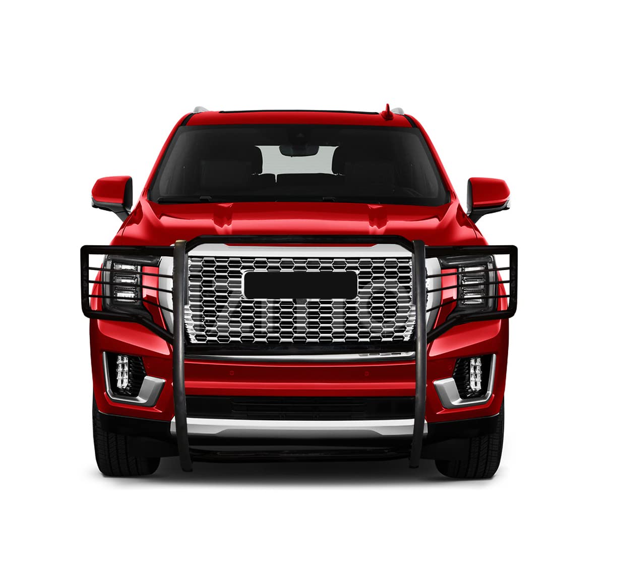 Bumper Guard Black Horse Grille brush Modular Black Compatible with 2015-2019 GMC Sierra 2500 HD|2015-2019 GMC Sierra 3500 HD-17GS14MA