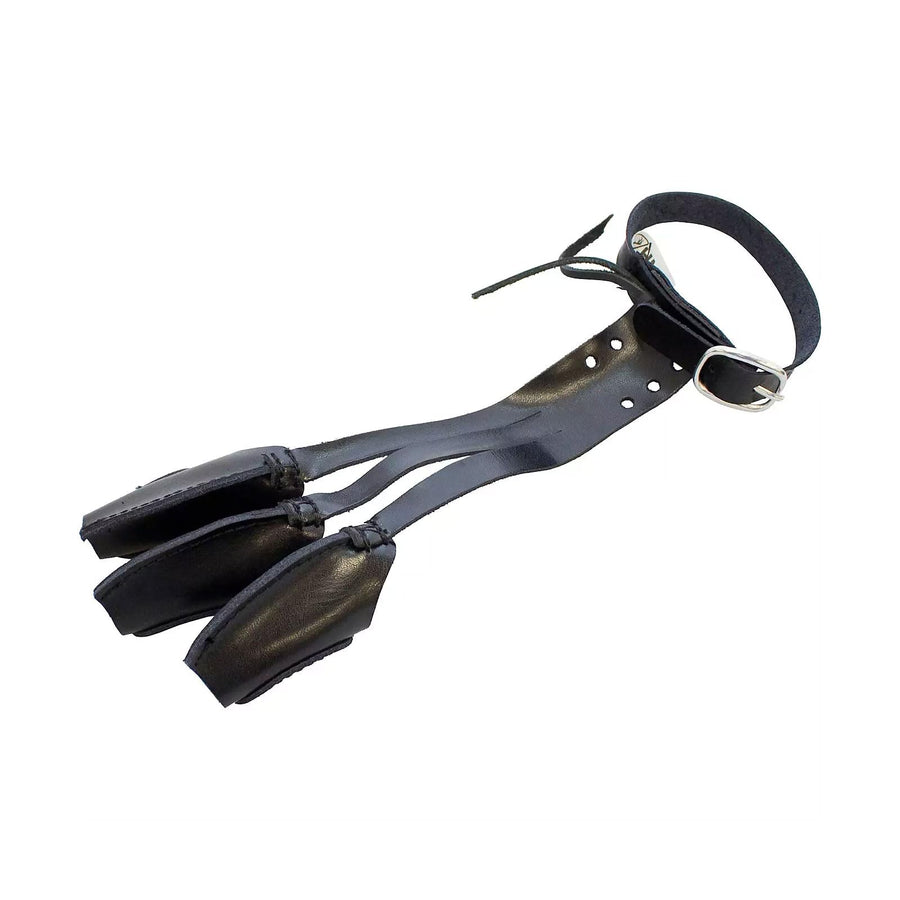 HME Archery Hunting Soft Leather Rainforced Adjustable Tips Wrist Strap 3 Finger Glove, Large