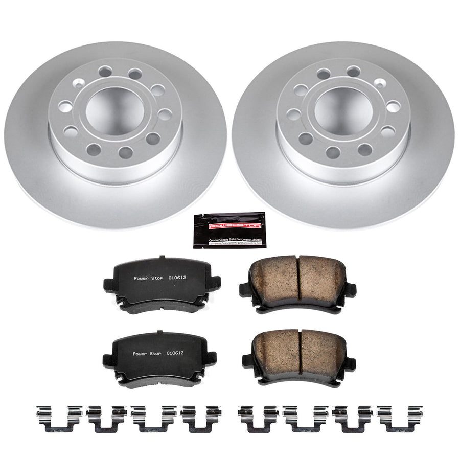 Power Stop Z23 Evolution Geomet Coated Brake Kit For Audi A3 2008, Volkswagen Jetta 2005-2010, Volkswagen Rabbit CRK4627 2006-2009 [Model Specific]