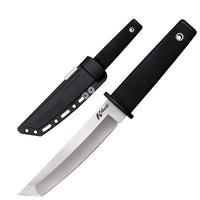 Cold Steel Kobun 5.5" Plain Edge Japanese AUS8A Stainless Steel Tactical Hunting Knife, Ergonomic Kray-Ex Handle, Secure-Ex Sheath - Blister Pack