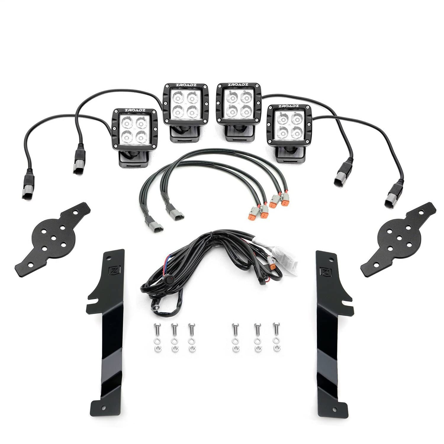 ZROADZ Hood Hinge LED Kit Z365711-KIT4 2018-2021 Ford F-150 Black
