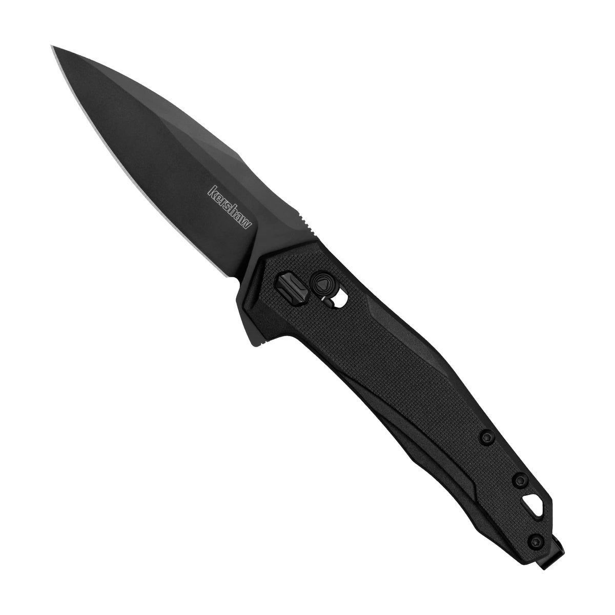 Kershaw Folding Pocket Knife Monitor, 3 Inch Black Blade with D2 Steel, DuraLock Locking Mechanism, Pocketclip