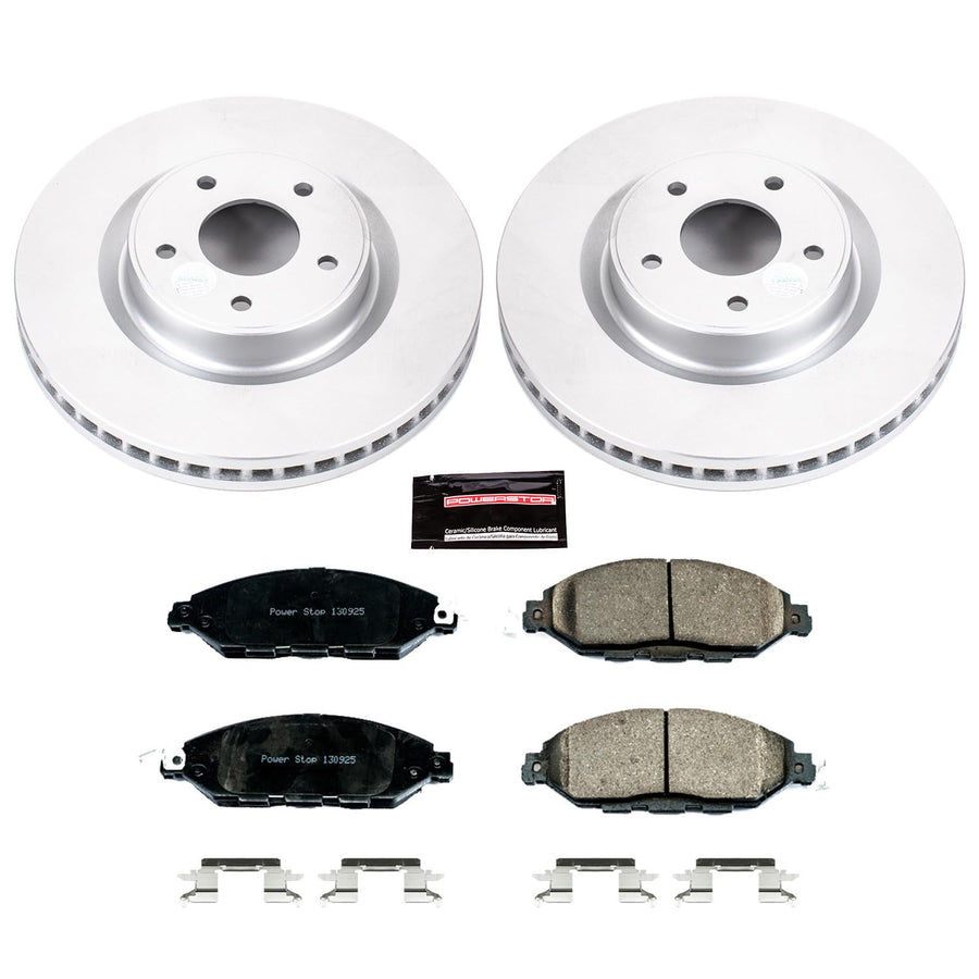 Power Stop Front CRK6496 Z17 Evolution Geomet Coated Brake Kit For INFINITI JX35 2013, INFINITI QX60 2014-2019, Nissan Murano 2015-2022, Nissan Pathfinder 2013-2020 [Model Specific]