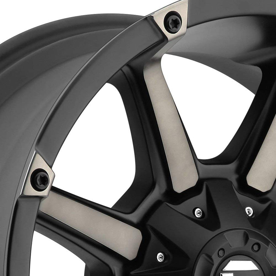 Fuel D556 Black COUPLER Wheel with Machined DDT and tpms (20 x 9. inches /6 x 120 mm, 19 mm Offset)