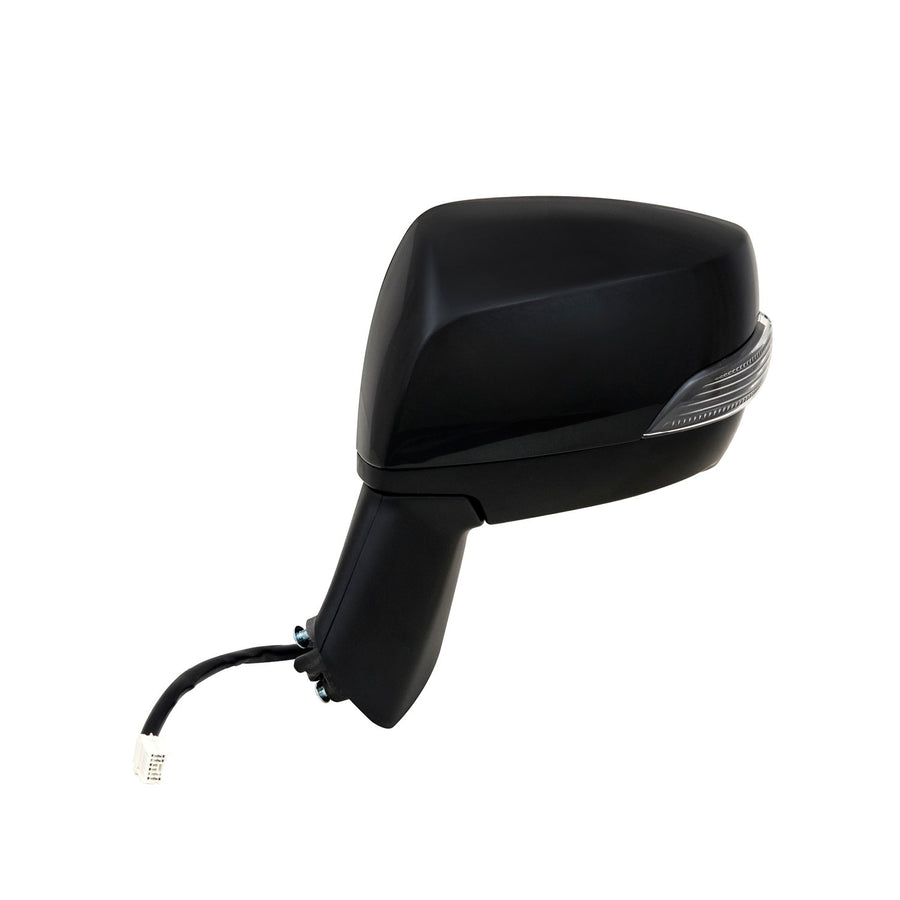 Mirror Driver Side for Subaru XV Crosstrek, Textured Black w/PTM Cover, w/Turn Signal, Heated Power, Foldaway