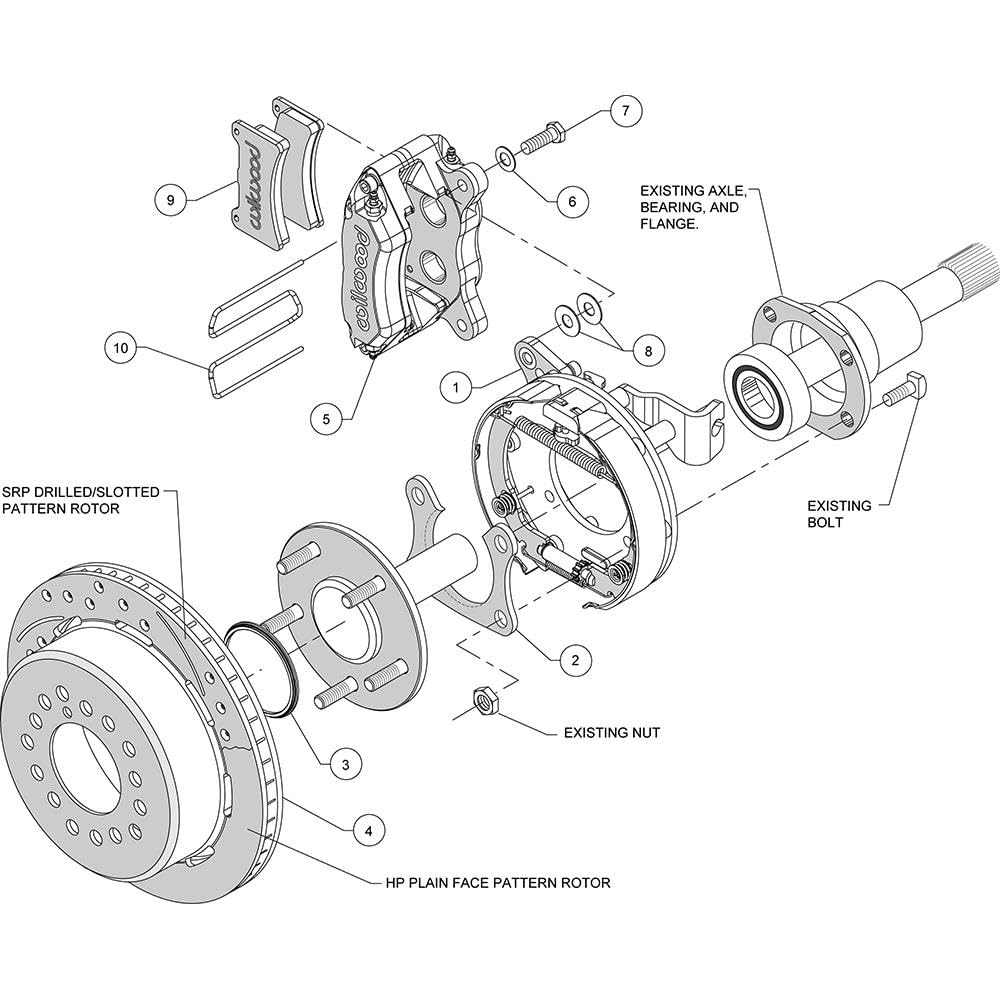 11.00" P-Brake Kit FDP-LP - Red