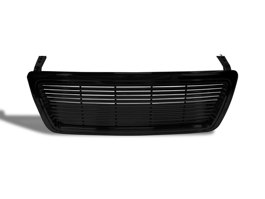 7148161 Armordillo USA Horizontal Front Hood Grille - Gloss Black Fits 2004-2008 Ford F150 F-150/2006-2008 Lincoln Mark LT