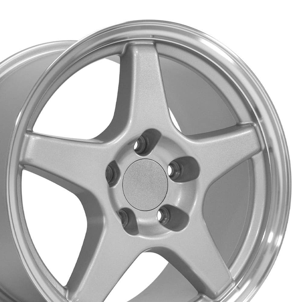 CV01-17095-5475-56SM OE Wheels LLC Silver Wheel with Machined Lip Painted (17 x 9.5 inches /5 x 120 mm, 56 mm Offset)