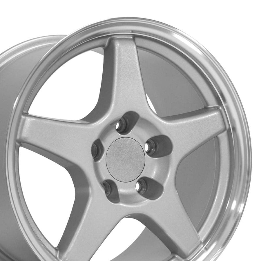 CV01-17095-5475-56SM OE Wheels LLC Silver Wheel with Machined Lip Painted (17 x 9.5 inches /5 x 120 mm, 56 mm Offset)
