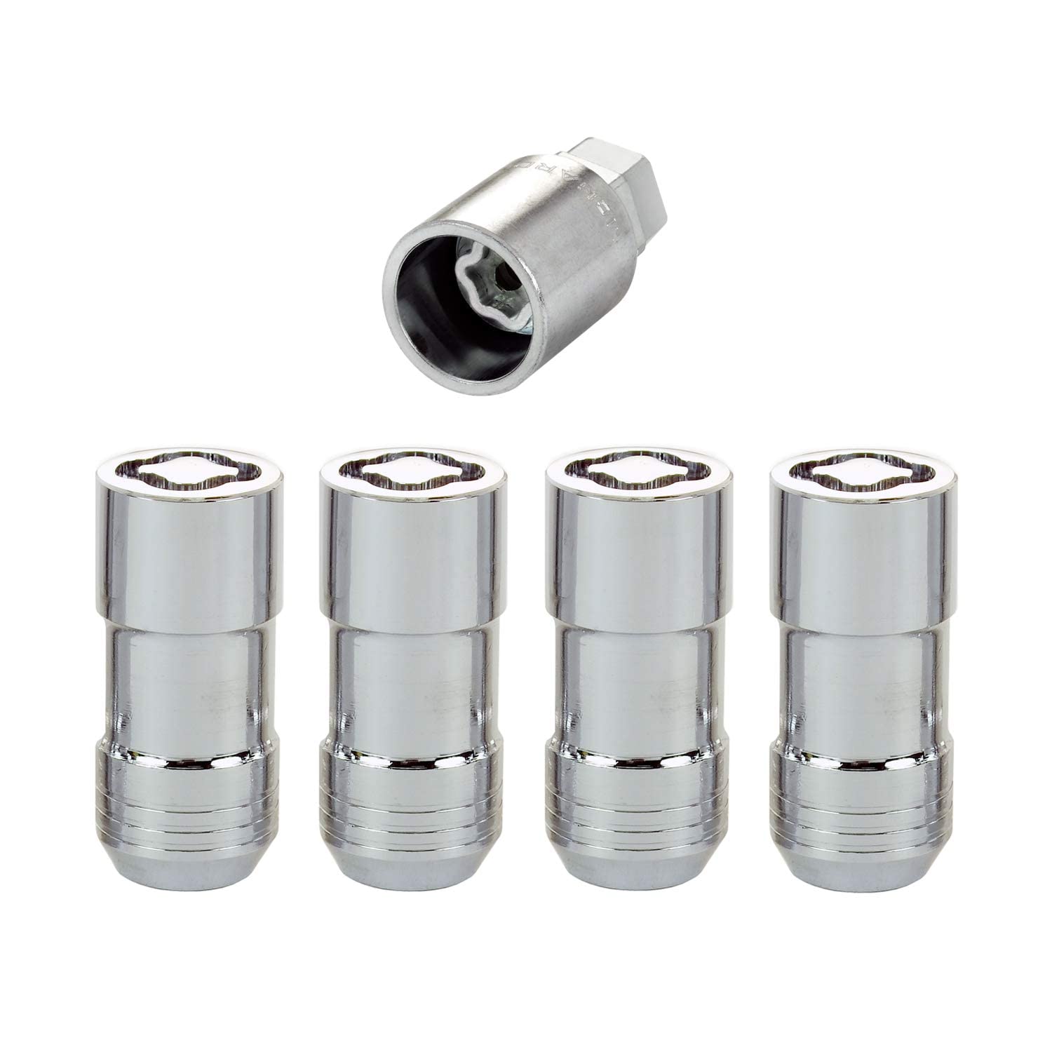 Chrome Cone Seat McGard 24210 Wheel Locks (M14 x 1.5 Thread Size) - Set of 4
