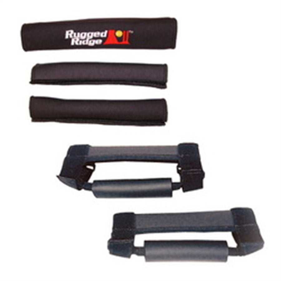 Grab Handle Kit, Rugged Ridge Black | 13305.54 | Fits 2007-2010 Jeep Wrangler JK