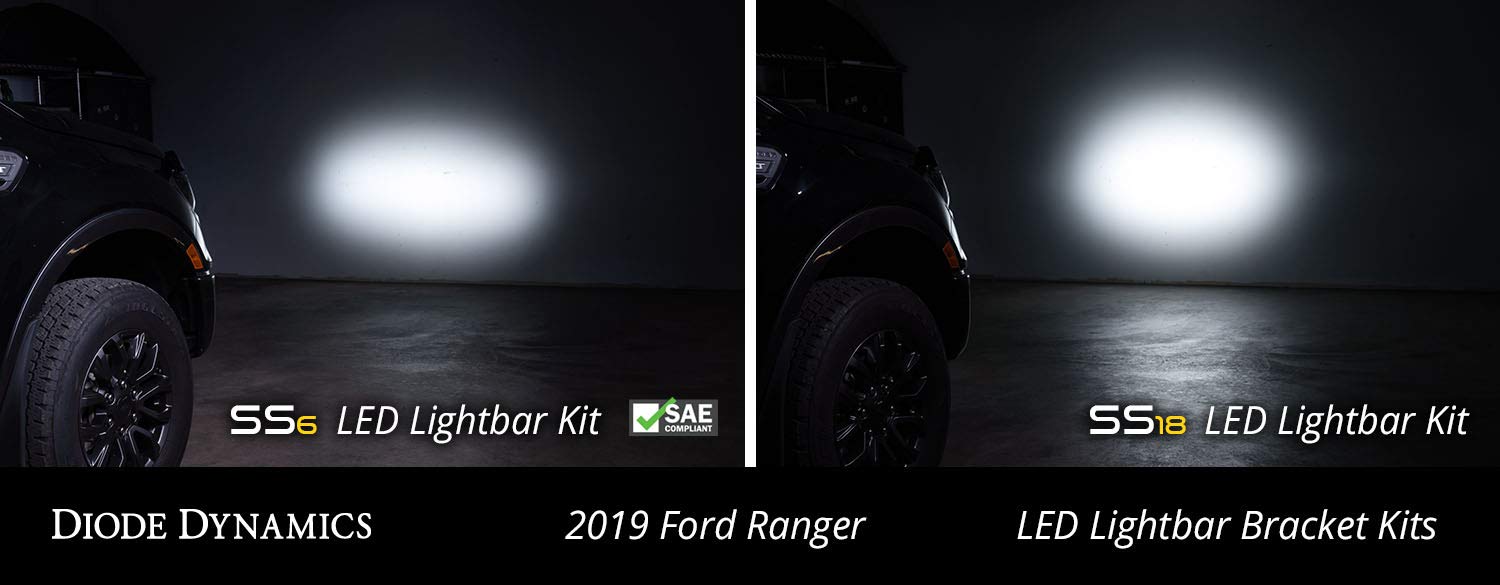 Diode Dynamics SS18 DD6598: LED Lightbar Kit for 2019-2021 Ford Ranger, Amber Combo