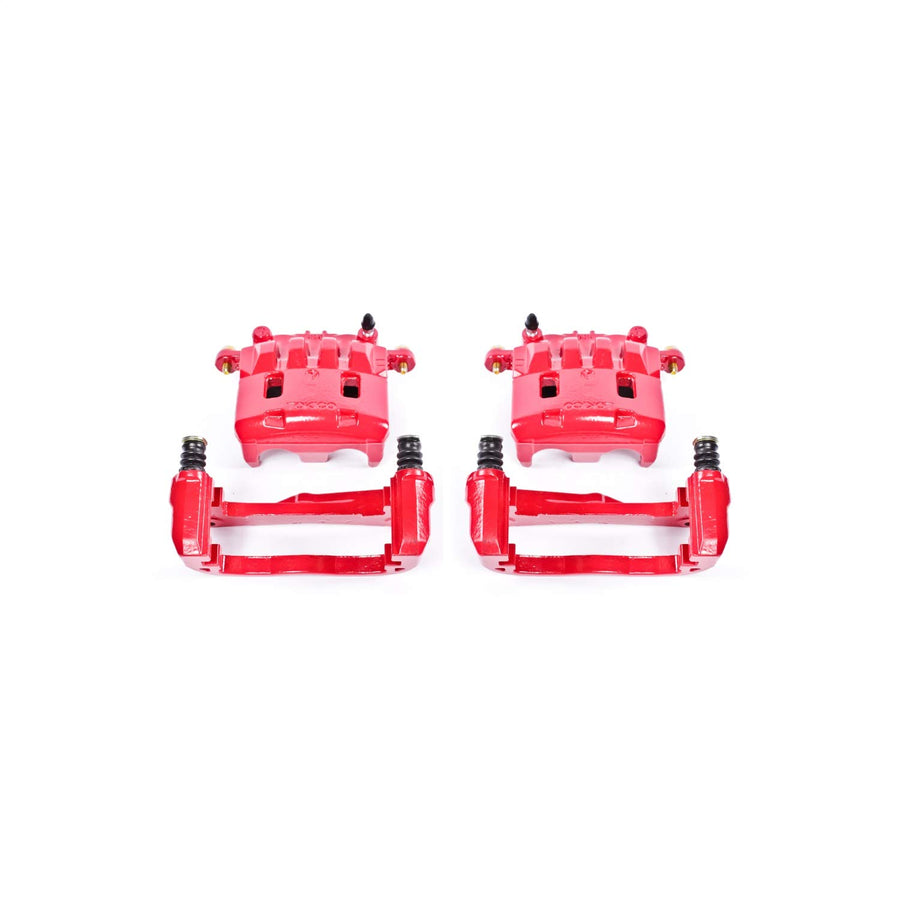 Power Stop S2682 Front Pair of High-Temp Red Powder Coated Calipers