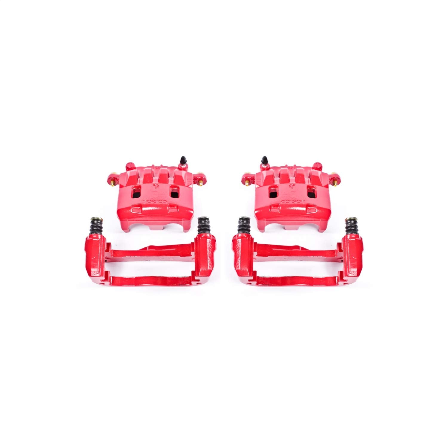 Power Stop S2682 Front Pair of High-Temp Red Powder Coated Calipers