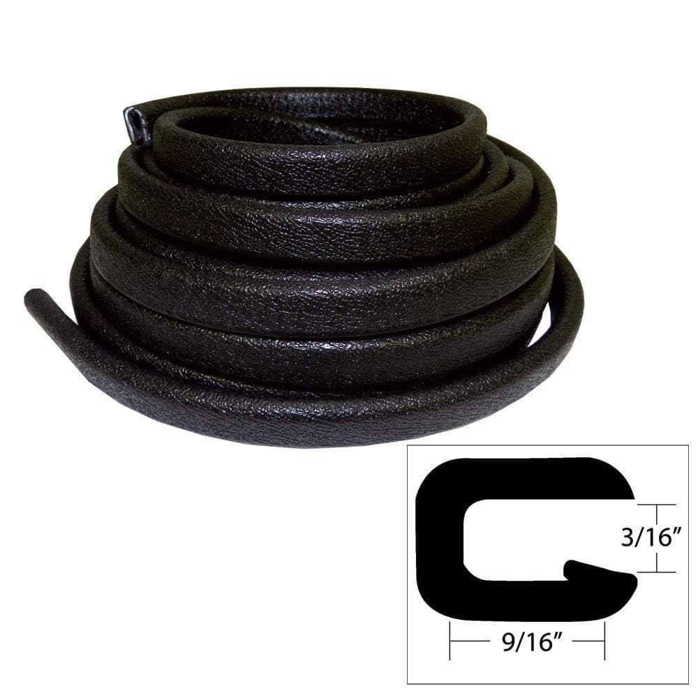 Taco Marine TACO Metals V30-1005B25-1 Flex Trim - 9/16" x 25' with 5/32" Opening, Black, Standard