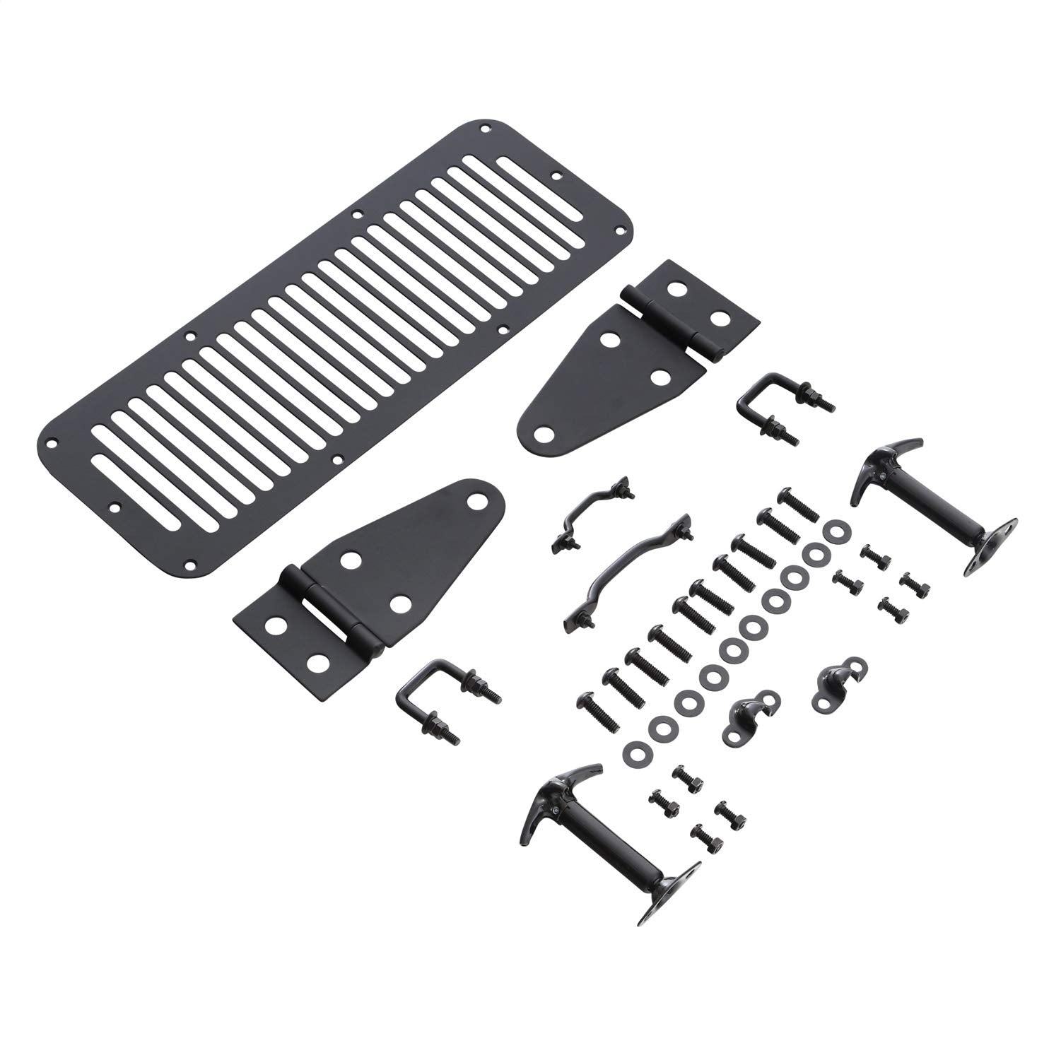 COMPLETE SmittyBilt HOOD KIT BLK - SB7699