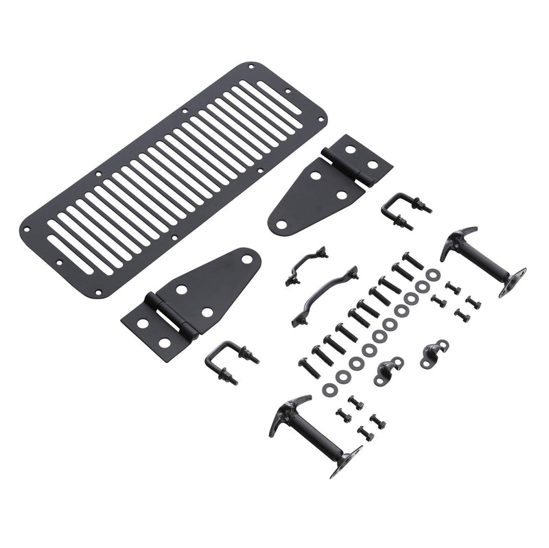 COMPLETE SmittyBilt HOOD KIT BLK - SB7699