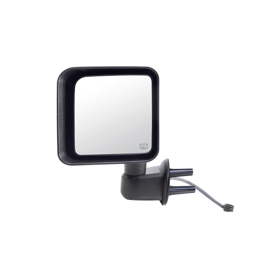 Mirror Driver Side for Jeep Wrangler, textured black, foldaway, Heated Power