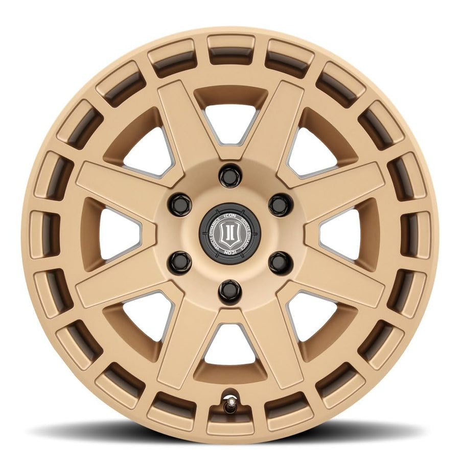 ICON Alloys Compass, 17 x 8.5/6 x 5.5, Satin Brass, 0mm Offset, 4.75" BS, 3217858347BS