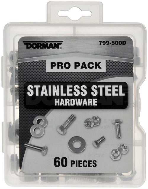 Pro Pack Dorman 799-500D: Stainless Steel Hardware - 60 Pieces