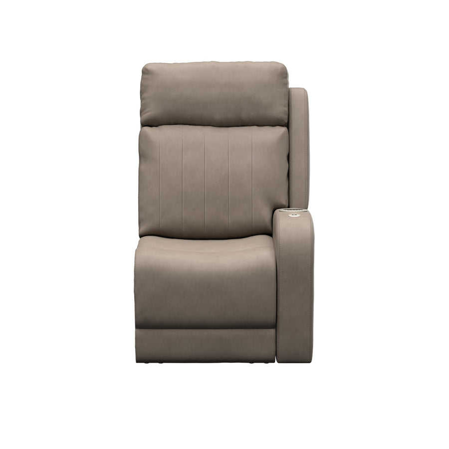 THOMAS PAYNE Driftwood Signature Seismic Series RV Theater Seating Left Arm Recliner with Power Adjustable Lumbar, Headrest, Reclining, Heating, Massage, Integrated Cupholder Controls - 2024044197