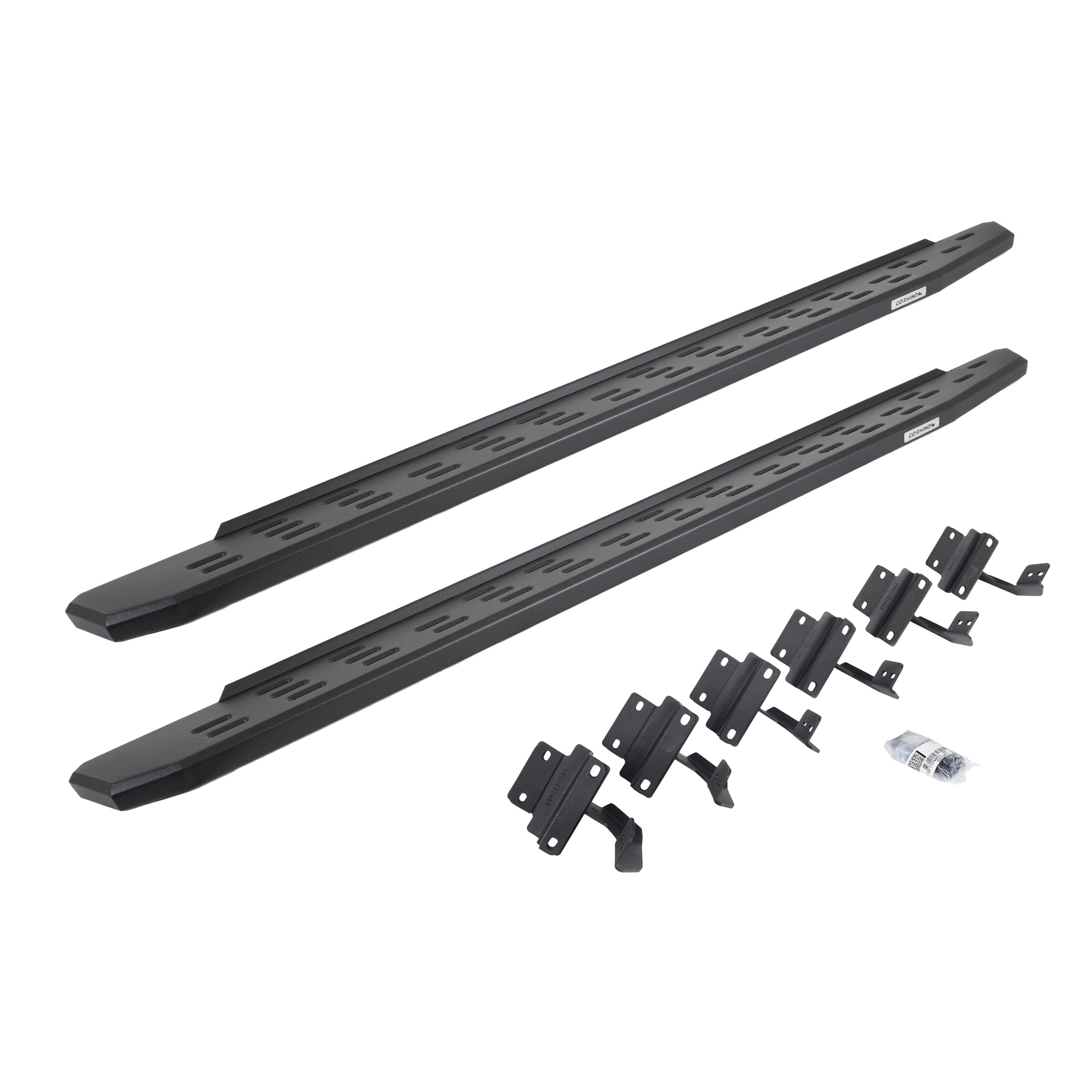 Go Rhino RB30 Brackets & Running Boards | Galvanized Steel, Textured Black | 69617780PC | Fits 2015-2024 Ford F-150 Super Cab; 2017-2023 Ford F-250/F-350 Super Cab