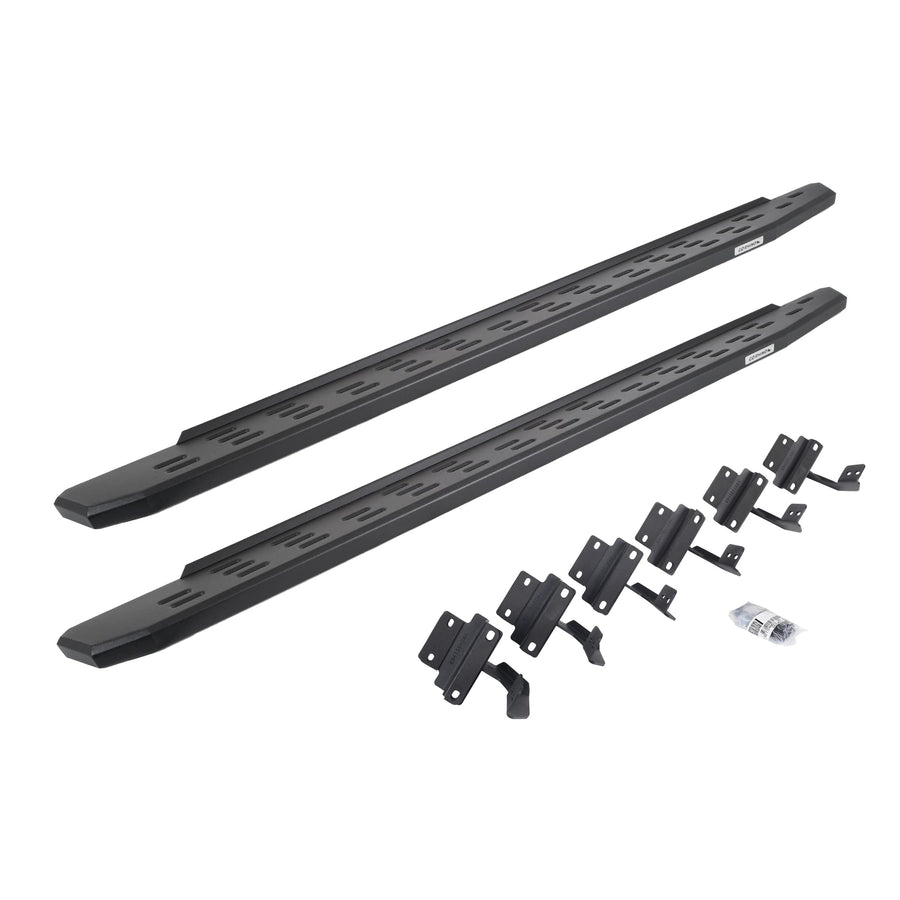 Go Rhino RB30 Brackets & Running Boards | Galvanized Steel, Textured Black | 69617780PC | Fits 2015-2024 Ford F-150 Super Cab; 2017-2023 Ford F-250/F-350 Super Cab