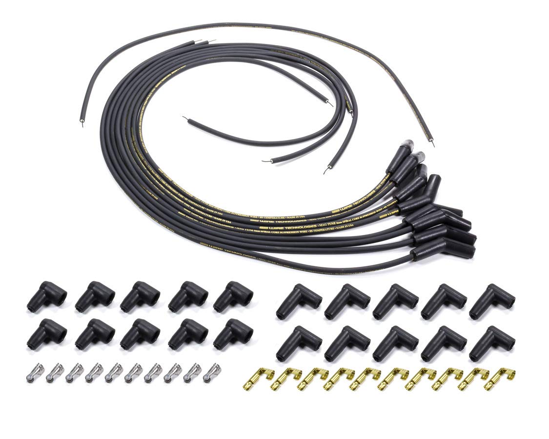 Black Mag Tune Wire Set Moroso 9882M, Universal, w/ 135 Degree Plug Ends