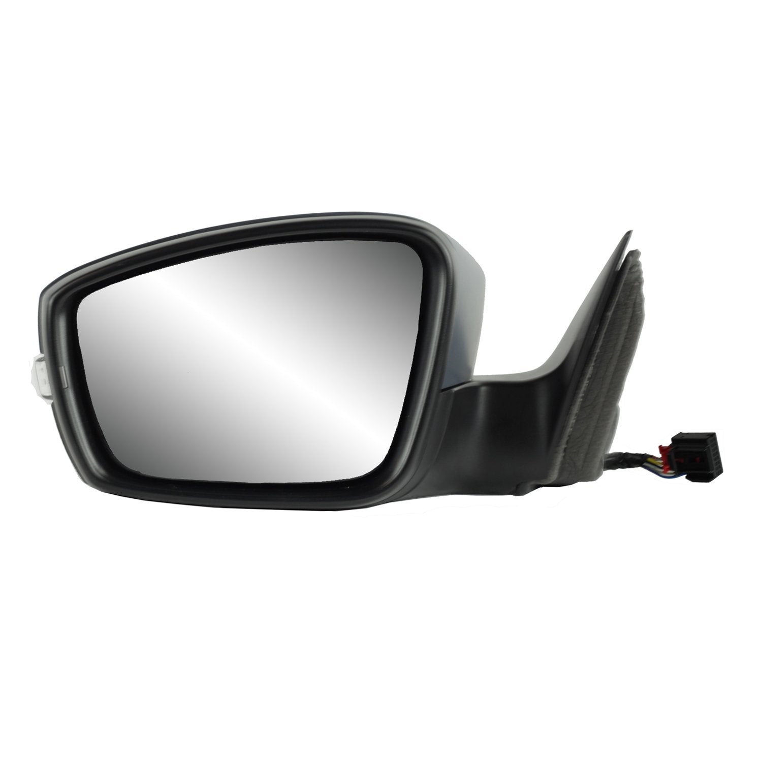Driver Side Fit Mirror for Volkswagen Passat, Textured Black w/PTM Cover, w/Turn Signal, Memory, Foldaway, w/o Puddle lamp, w/o auto dimming, Heated Power