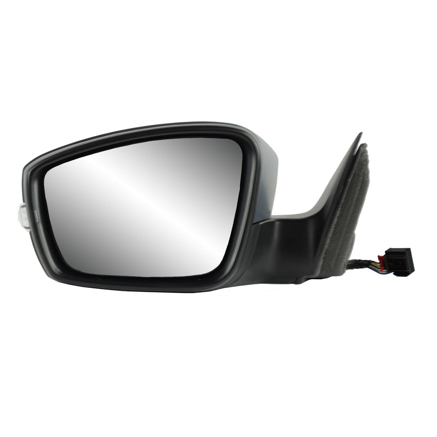 Driver Side Fit Mirror for Volkswagen Passat, Textured Black w/PTM Cover, w/Turn Signal, Memory, Foldaway, w/o Puddle lamp, w/o auto dimming, Heated Power