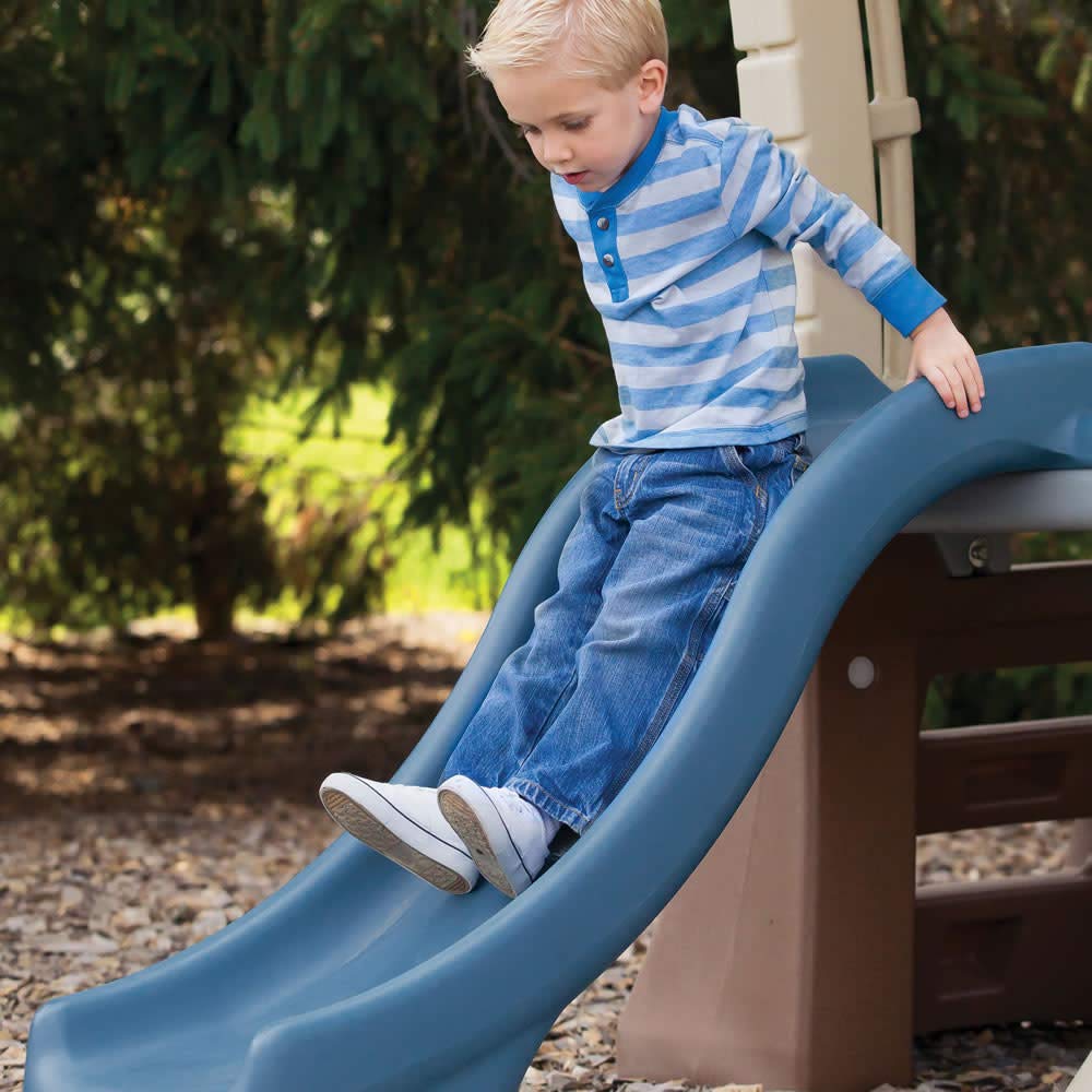 Step2 Play Up Gym Set for Kids, Backyard Slide, Outdoor Swing Set, Swings, Playhouse, & Crawl Space, Two Tier, Easy Set Up, Toddlers Ages 3-6 Years Old