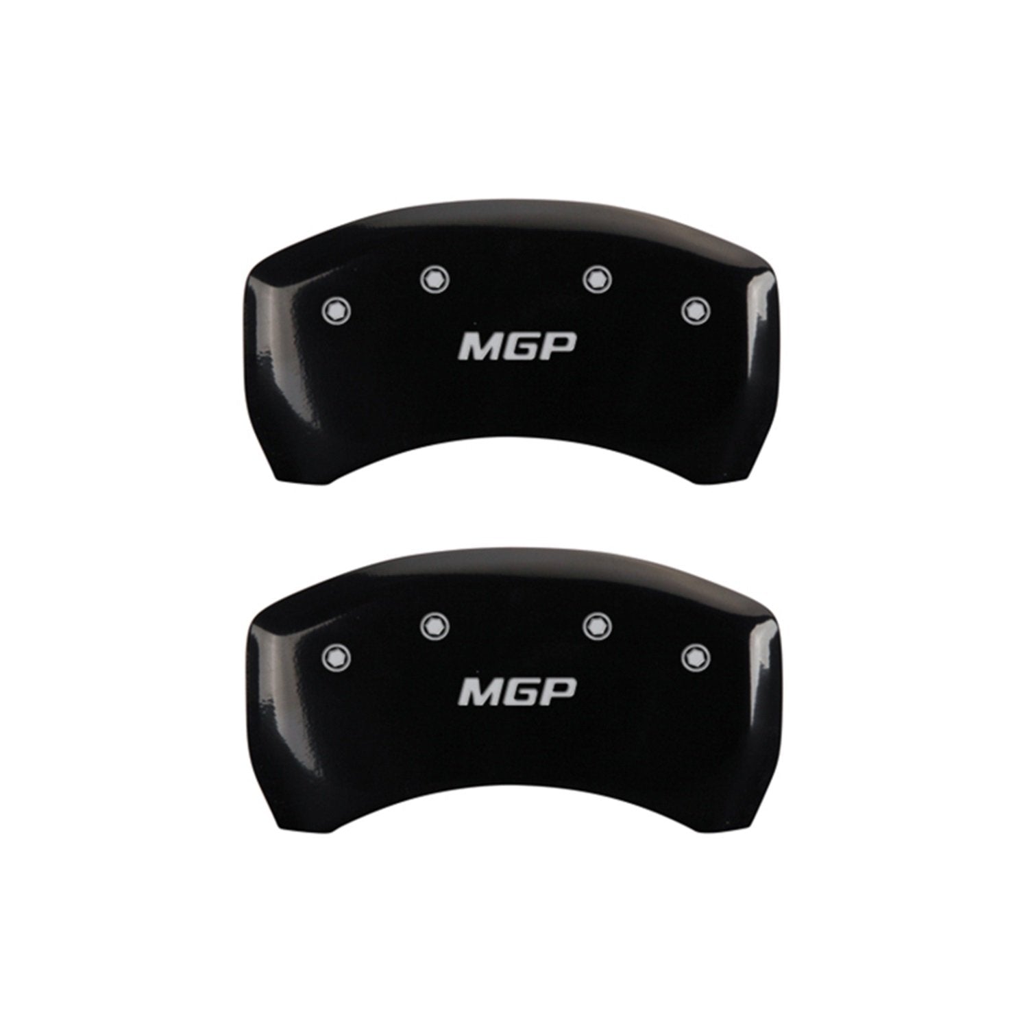 MGP 32023SMGPBK Caliper Covers Black Powder Coat Finish Engraved Front/Rear MGP Caliper Cover, (Set of 4)