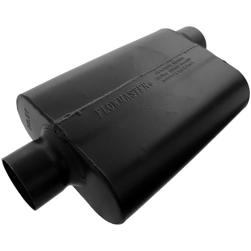 Flowmaster Super 44 Muffler Series – 3.00” - Center In/Offset Out – Aggressive Sound – 16 Gauge Aluminized Steel – For Classic & Late Muscle Cars, Street Rods, Trucks, SUVs (943047)