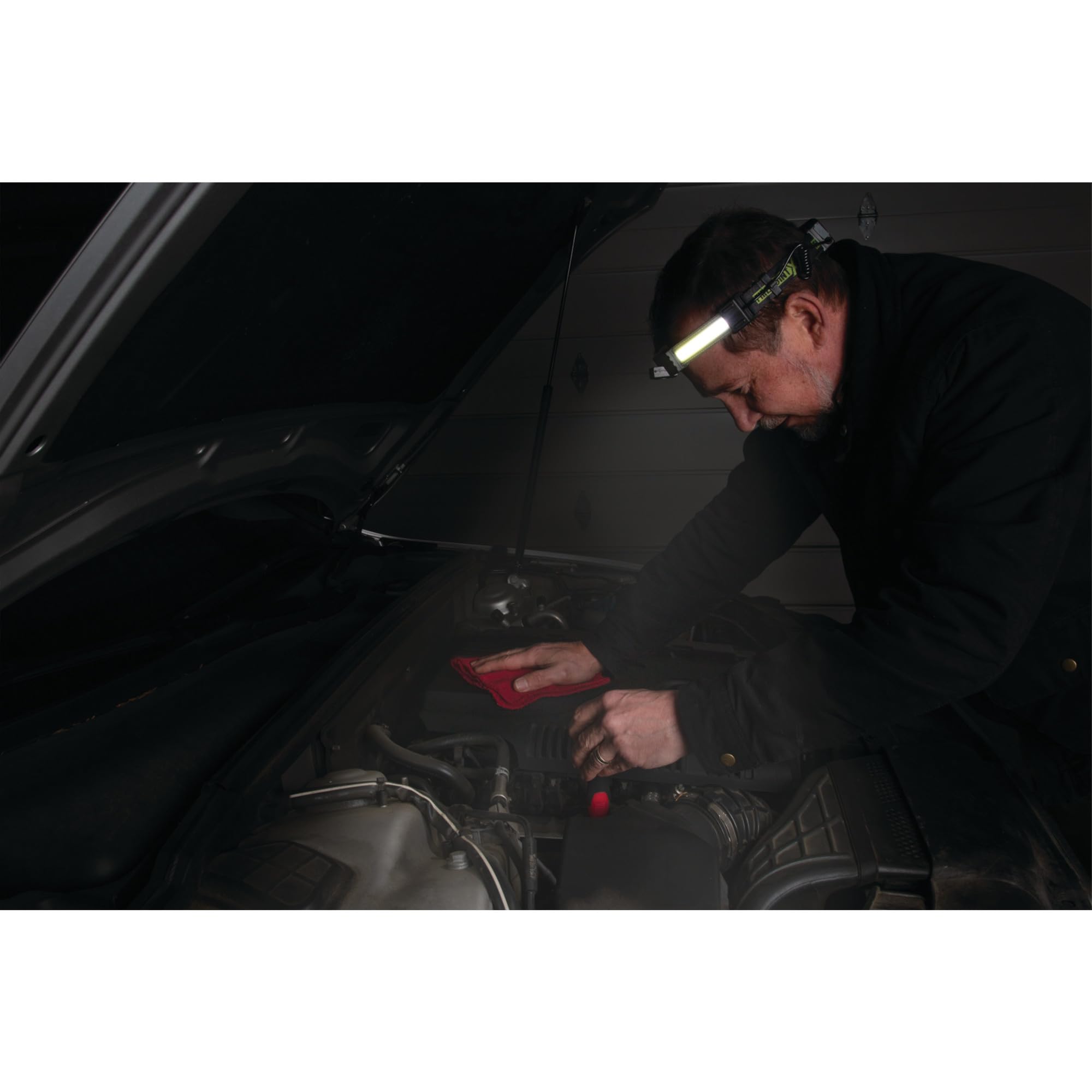 550LM Performance Tool W2682 Strip & Spot Headlamp - Rechargeable COB Technology - Adjustable Strap, 5 Output Settings