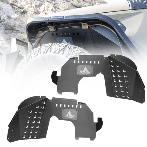 WOLFSTORM Inner Fender Liners Front Kit for 2019 2020 2021 2022 2023 Jeep Gladiator, Front Fender Flares Liner for Gladiator 1 Pair, Black Rust Proof Coat, Passenger and Driver Side (Front)