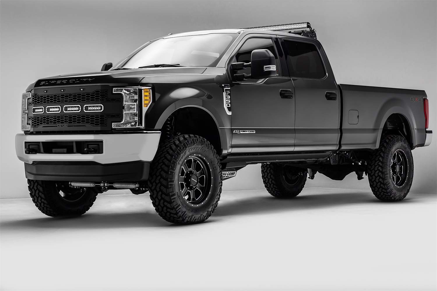 ZROADZ Modular Rack Compatible with Ford (2017-2022) Super Duty LED Bracket adjustable to mount up to (4) various size LED Light Bars - PN #Z355471, Black