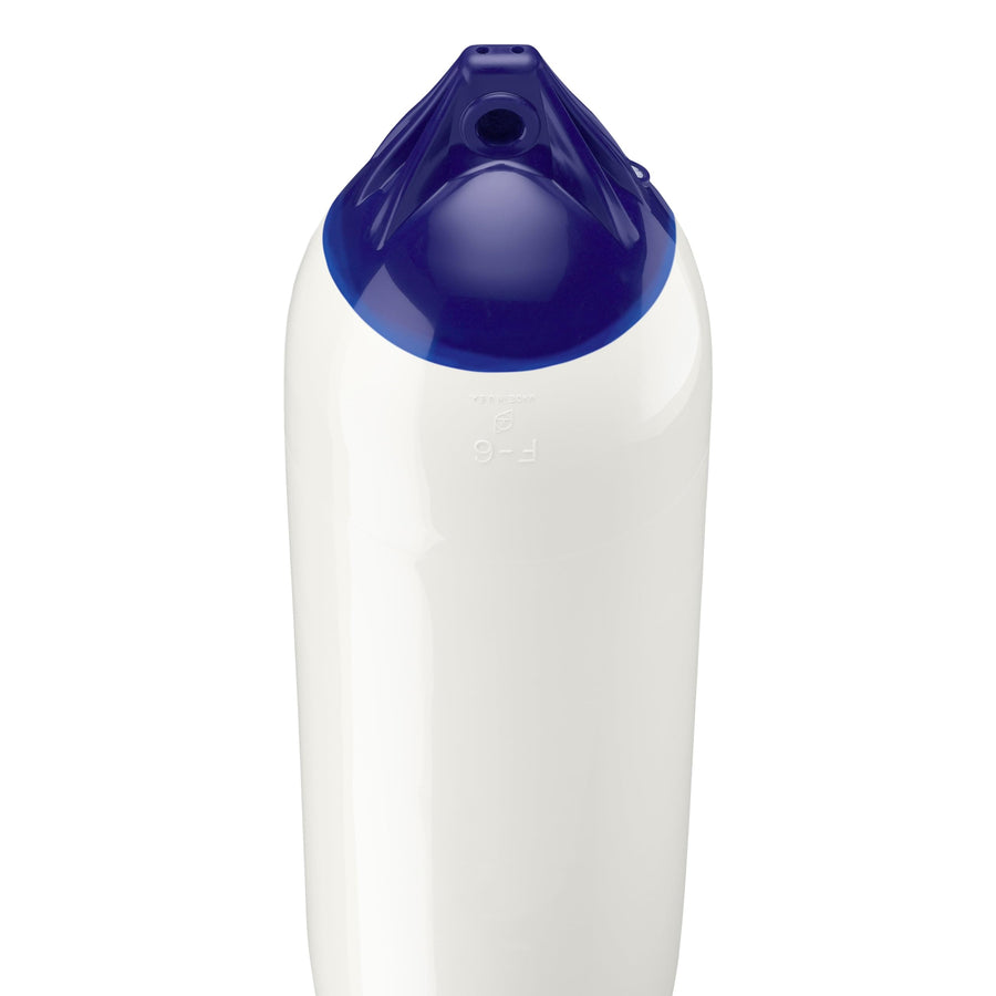 F-6 Standard Polyform Boat Fender Blue Ropehold - White