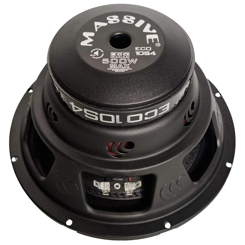 250W RMS 10" 4-Ohm SVC Subwoofer Massive Audio ECO Series ECO10S4