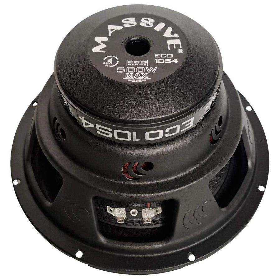 250W RMS 10" 4-Ohm SVC Subwoofer Massive Audio ECO Series ECO10S4