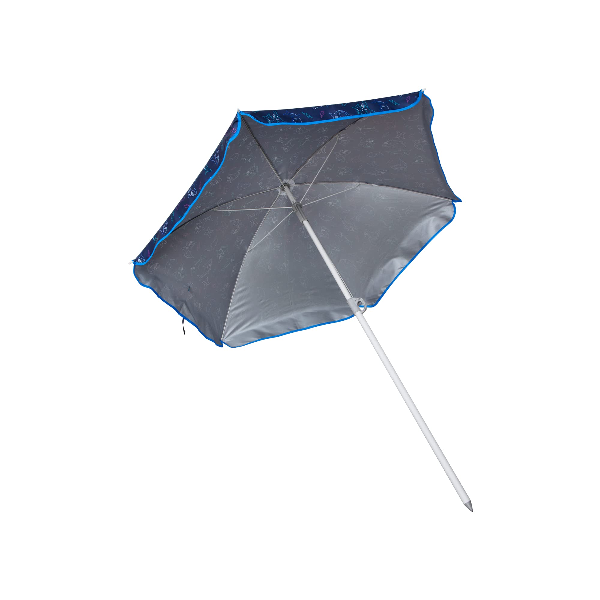 Kids Hurley Quad Chair with Umbrella, One Size, Navy Shark