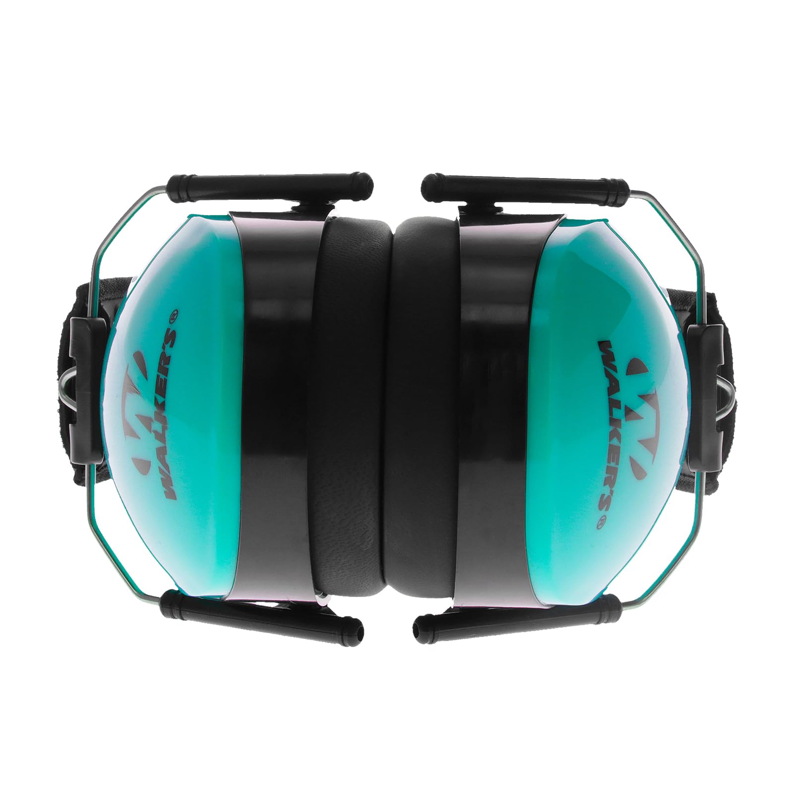 Walker's Passive Dual Colored Muff - Compact Folding Lightweight 26dB NRR Hunting Gun Range Shooting Hearing Protection Muff w/Padded Headband & PVC Earpads, Aqua Blue