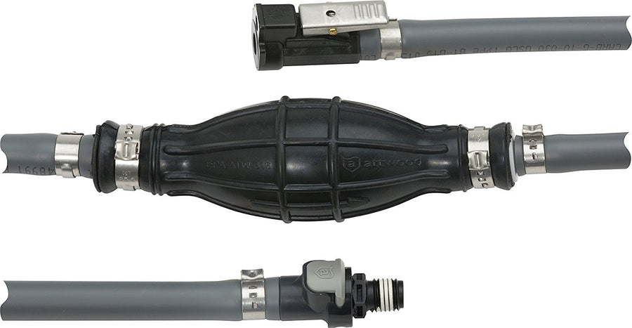 Marine Boat Fuel Line Kit Attwood 93806YUS7 with Universal Sprayless Fuel Connector, 6-Foot x 3/8-Inch - Yamaha