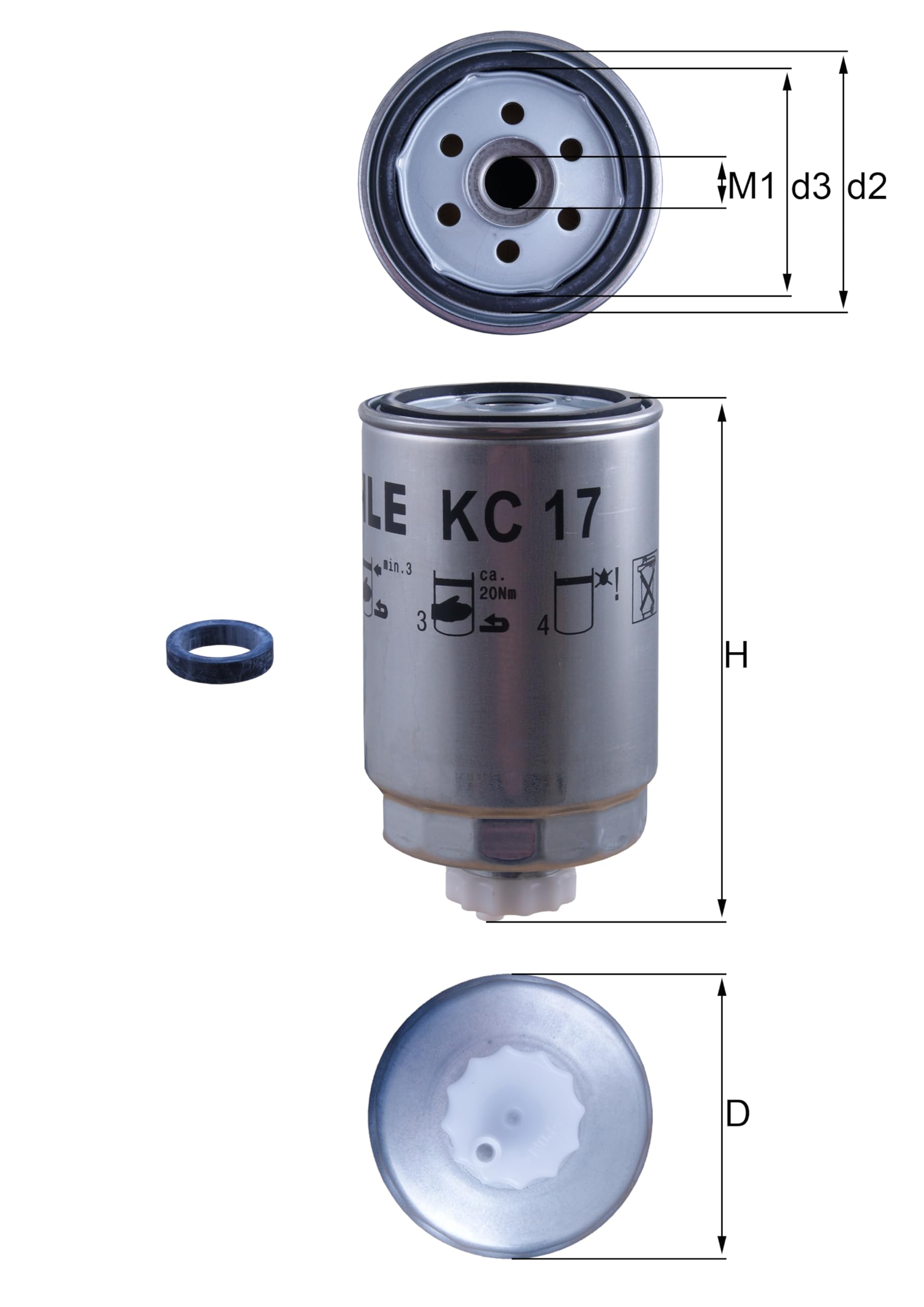 KC 17D Knecht Fuel filter