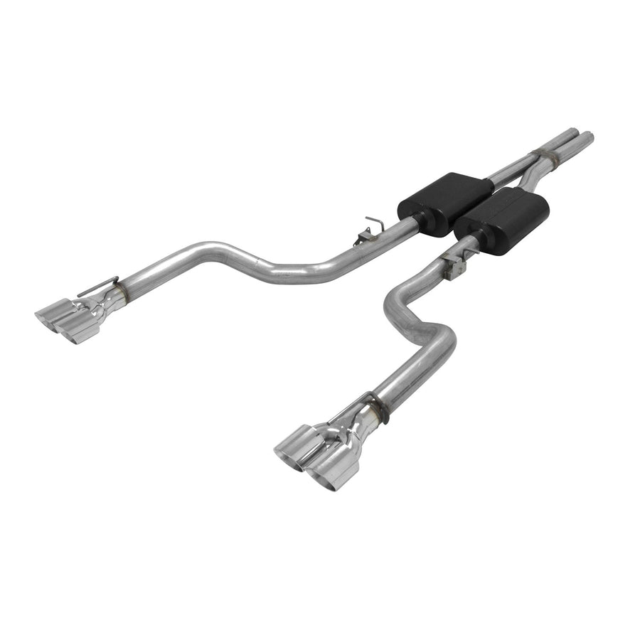 American Thunder Flowmaster 817739 Cat-Back Exhaust 3 Inch Stainless Steel 3.5 Inch Polished 304 Quad Tips Compatible with 2015-2023 Dodge Challenger Hellcat, Demon, SRT392, R/T Scat-Pack 6.2L 6.4L