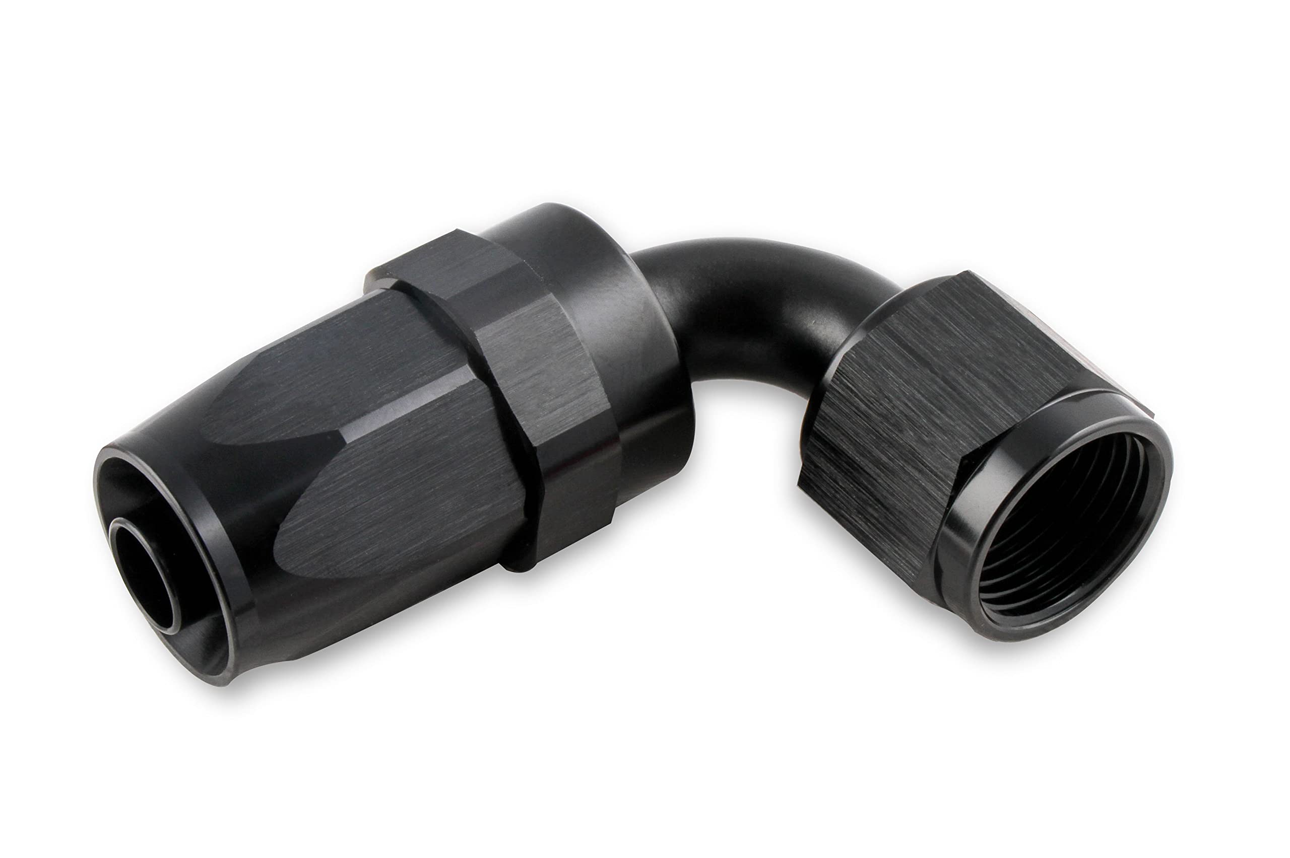 90 Degree Mr. Gasket Co. Swivel Hose End -6 Black 229006-BL